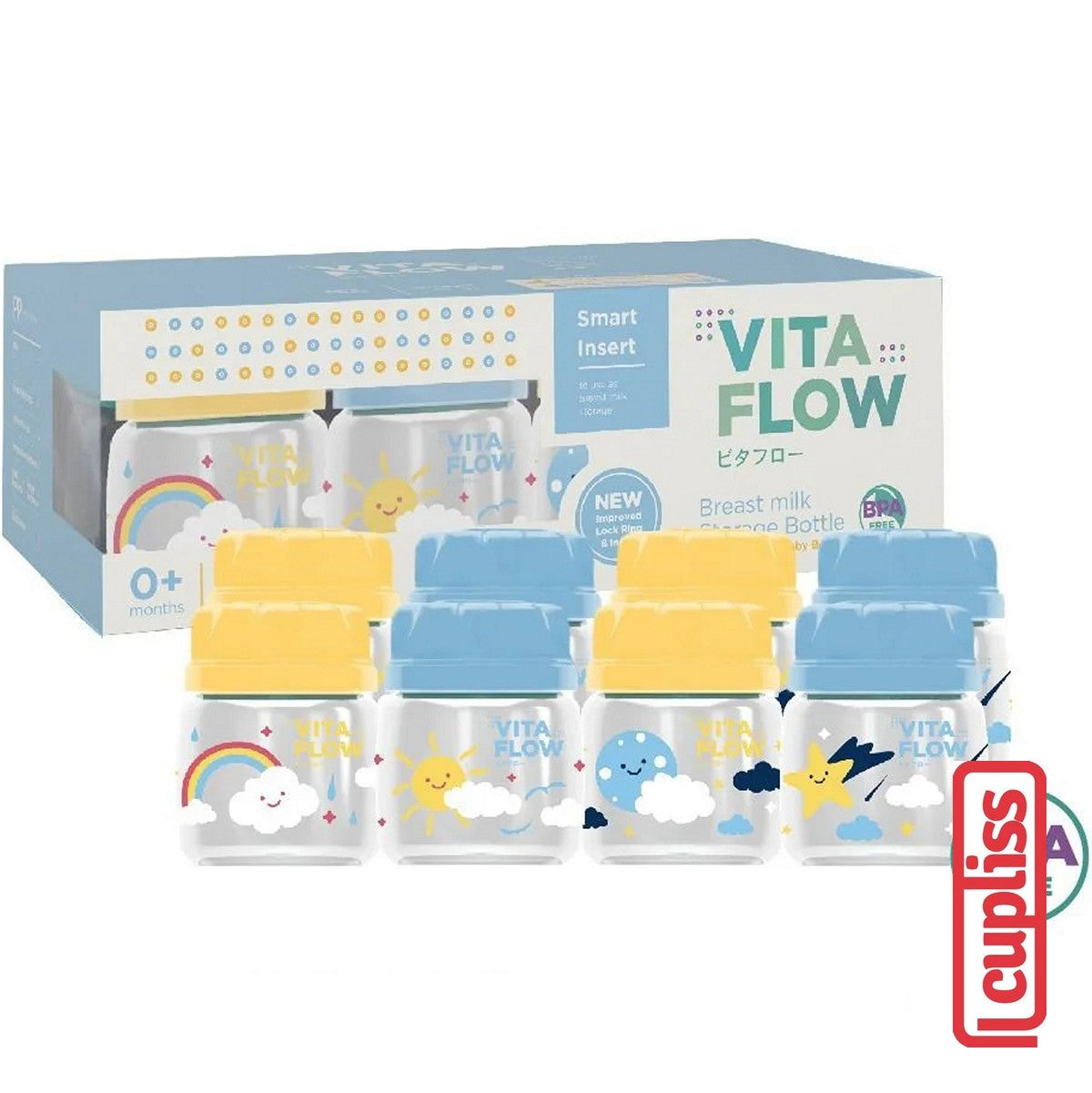 VitaFlow Bottle Botol ASI Storage 60ml 140ml 3in1 PP Vita Flow
