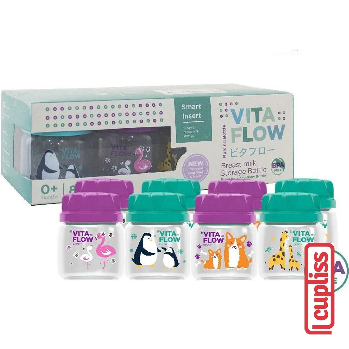 VitaFlow Bottle Botol ASI Storage 60ml 140ml 3in1 PP Vita Flow