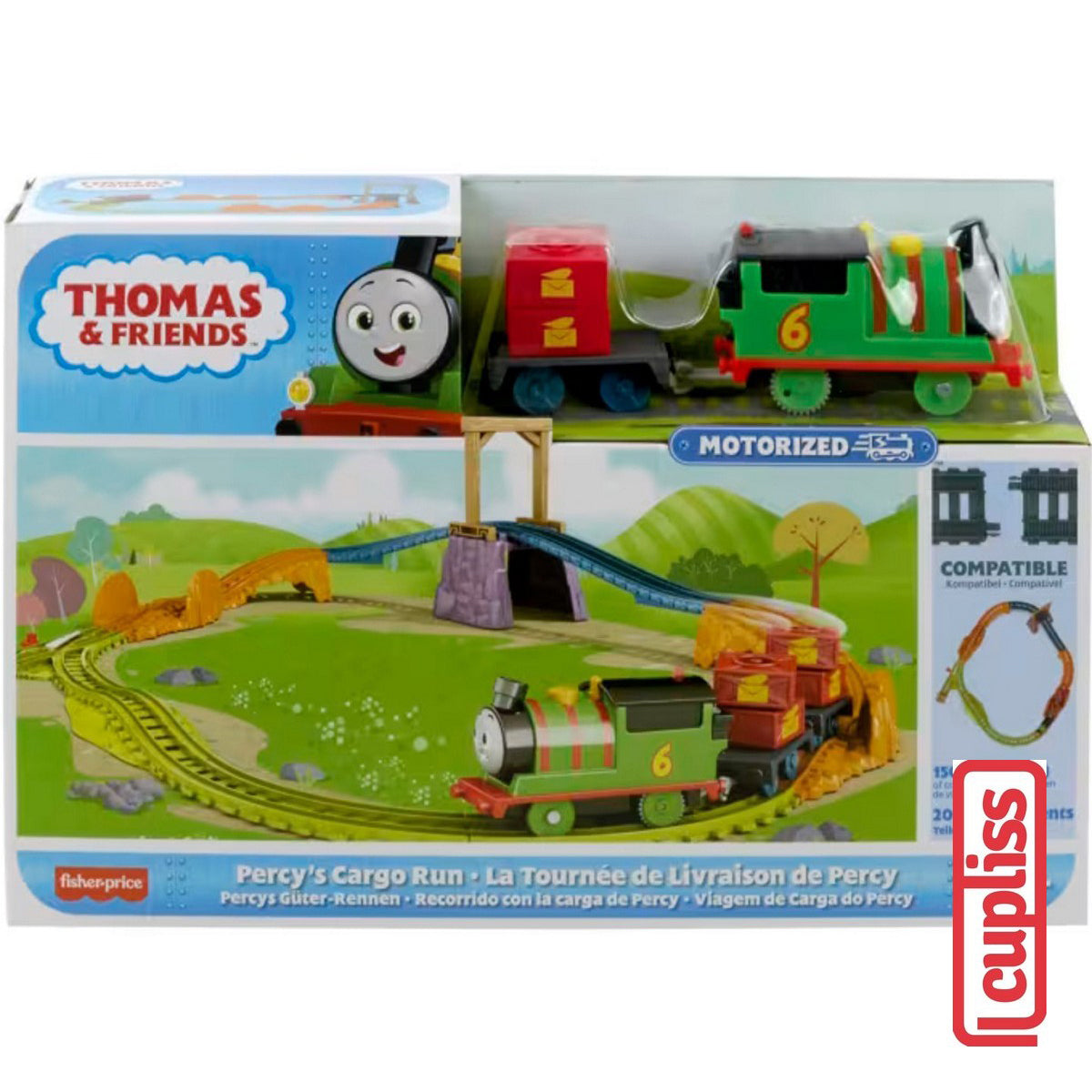 Fisher Price Thomas Friends HPN58 HGY78 Motorized Track Set Percy Cargo Run