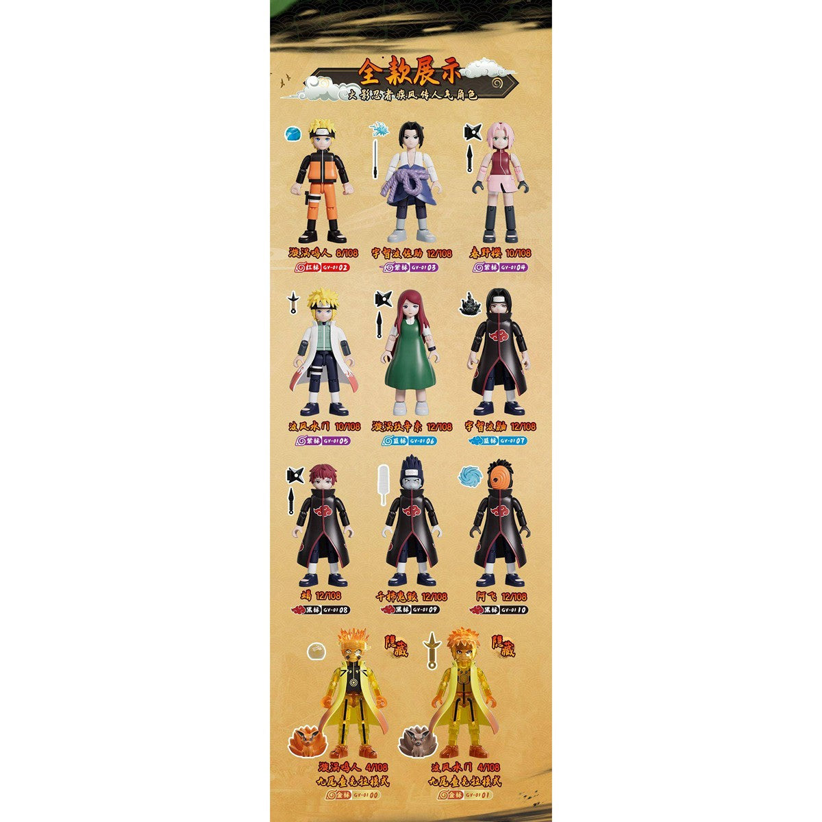 BLOKEES 71047 Mini Figures Naruto GV-01 Galaxy Version 01 Ultimate Bond Minifigure Figure