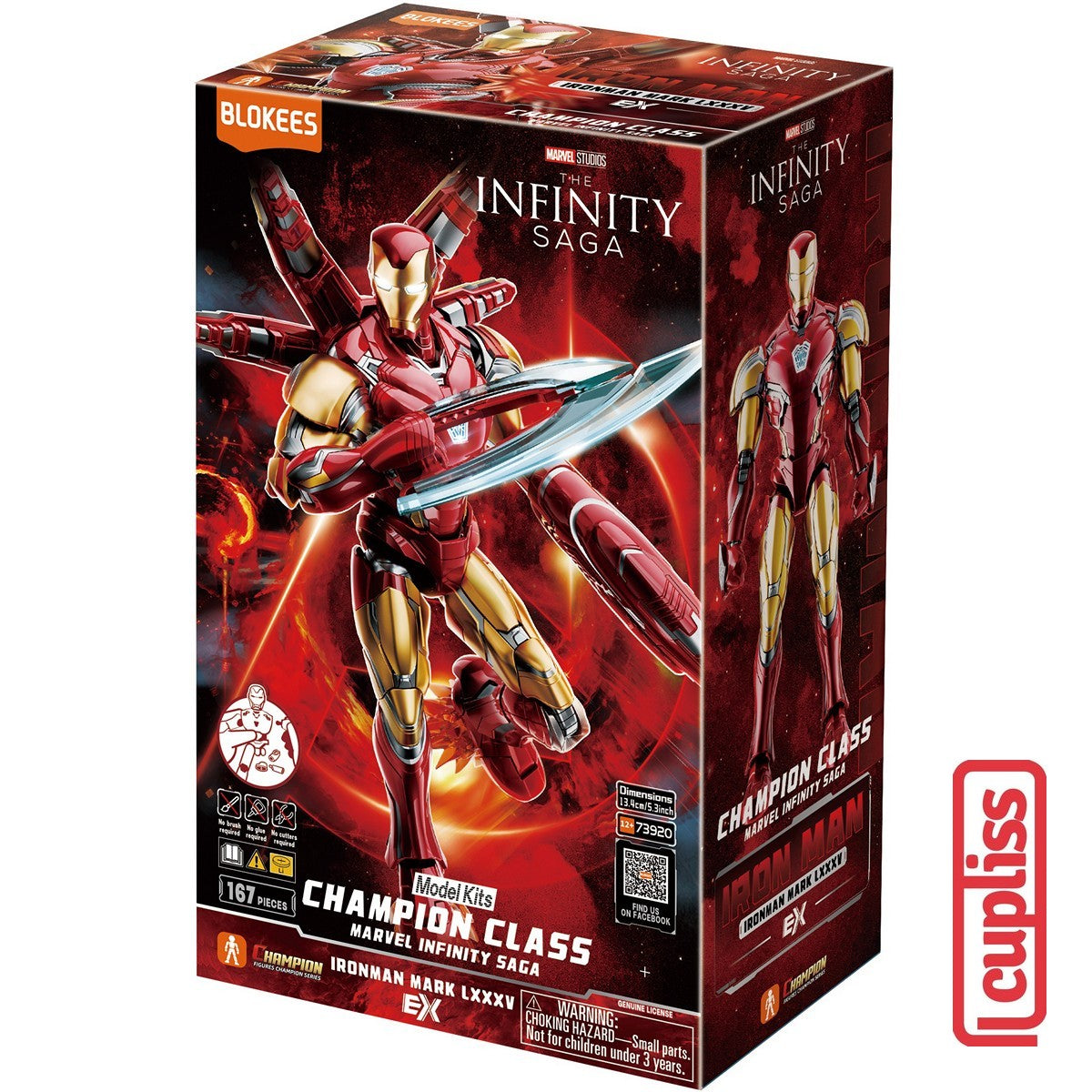 BLOKEES 73920 Figure Transformers Champion Class Iron Man MK85 EX Mark MK 85 LXXXV Infinity Saga