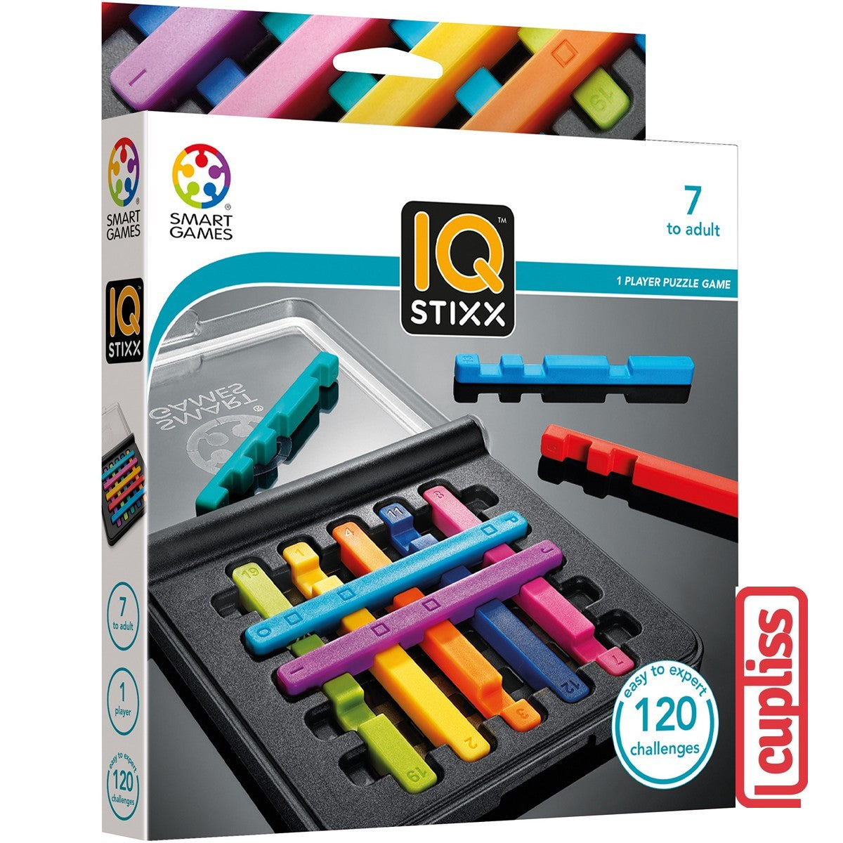 SmartGames 304 IQ Stixx Pocket Board Game Mainan Edukasi Anak Dewasa Travel Size Smart Games