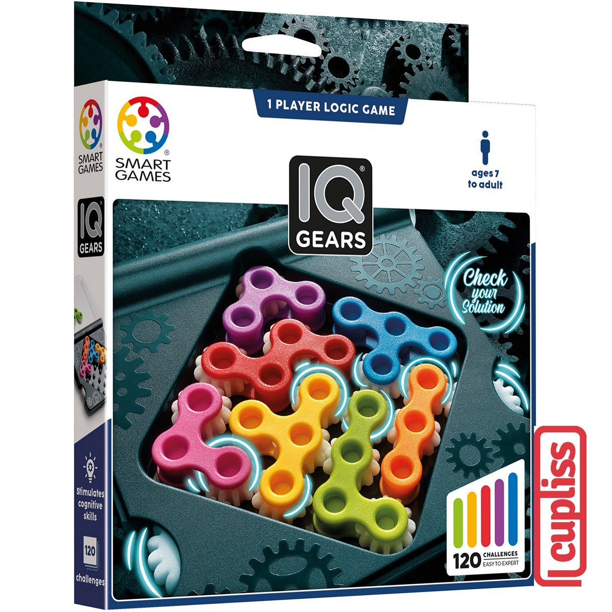 SmartGames 307 IQ Gears Pocket Board Game Mainan Edukasi Anak Dewasa Travel Size Smart Games
