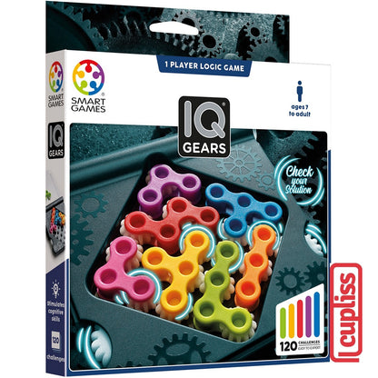 SmartGames 307 IQ Gears Pocket Board Game Mainan Edukasi Anak Dewasa Travel Size Smart Games
