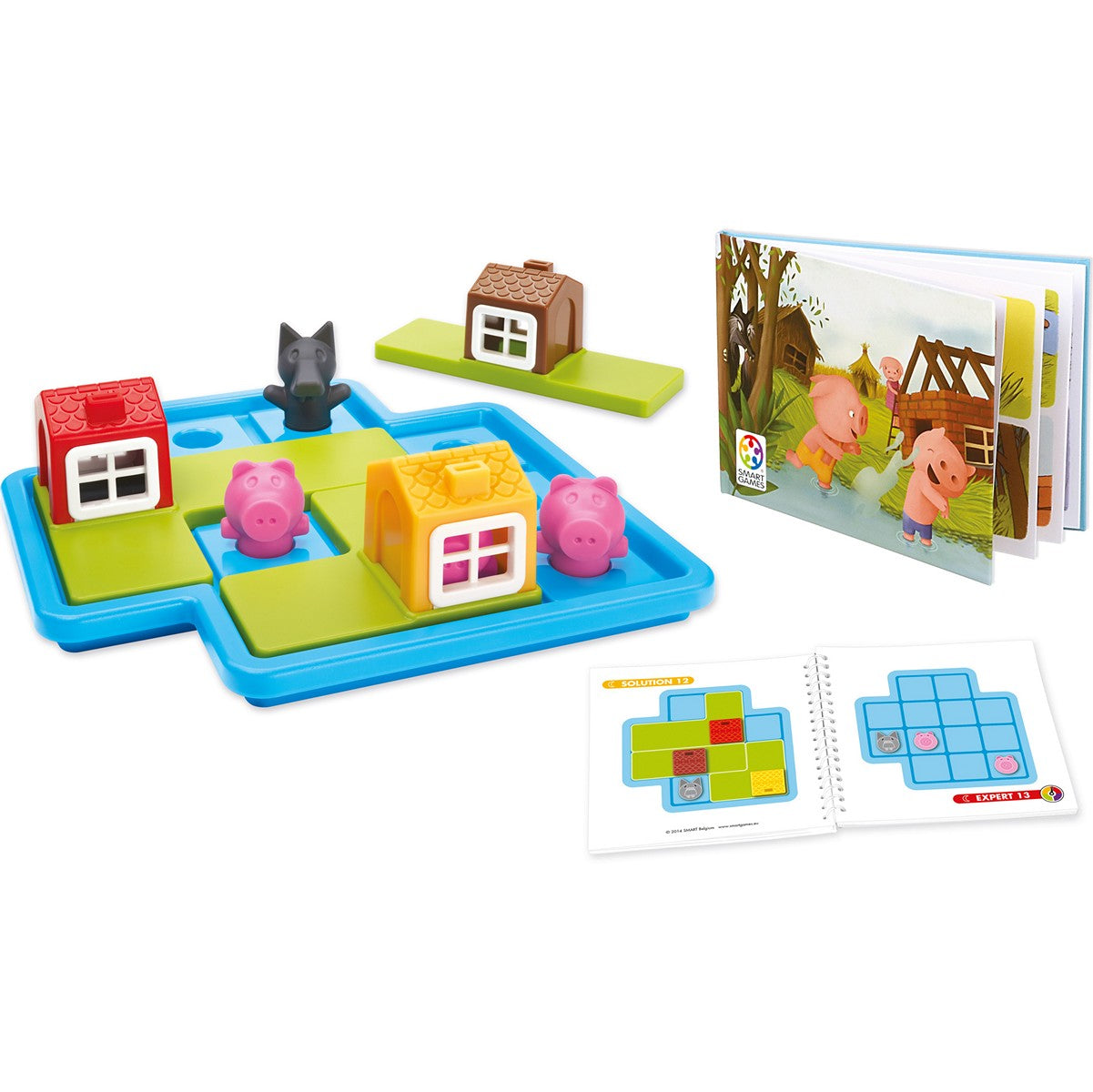 SmartGames 023 Three Little Piggies Deluxe Preschool Board Game Mainan Edukasi Anak Dewasa Travel Size Smart Games