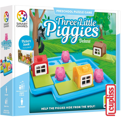 SmartGames 023 Three Little Piggies Deluxe Preschool Board Game Mainan Edukasi Anak Dewasa Travel Size Smart Games