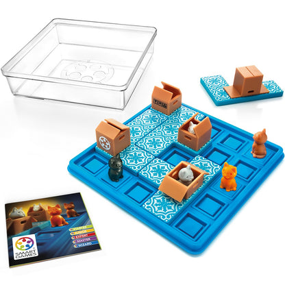 SmartGames 450 Cats and Boxes Compact Board Game Mainan Edukasi Anak Dewasa Travel Size Smart Games