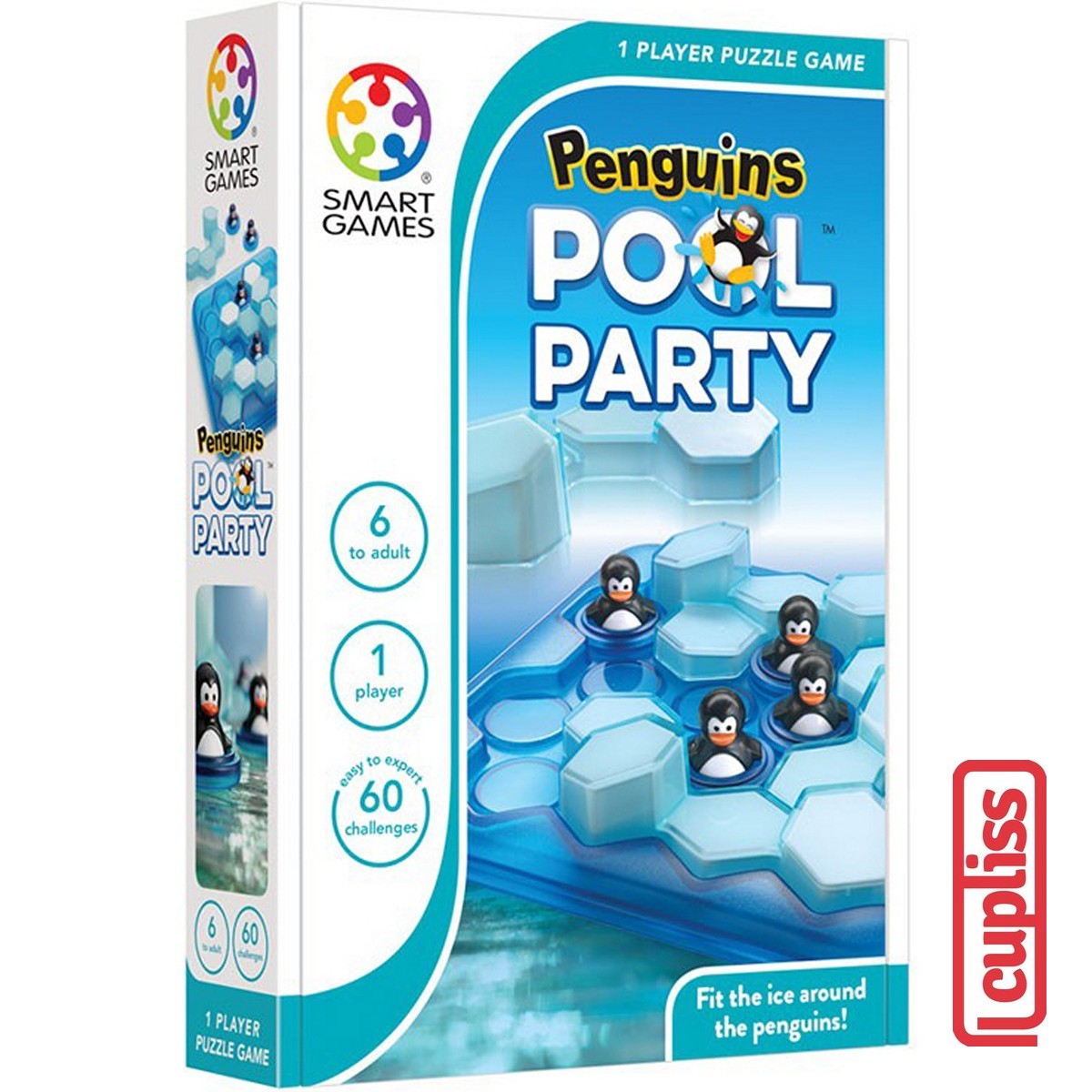 SmartGames 431 Penguins Pool Party Compact Board Game Mainan Edukasi Anak Dewasa Travel Size Smart Games