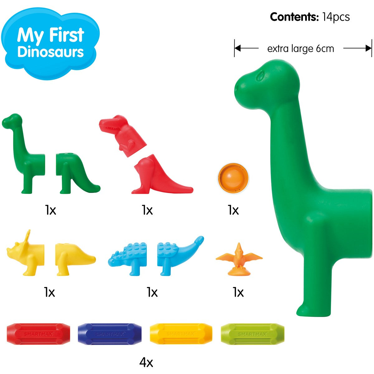 SmartMax 233 My First Dinosaurs Magnetic Mainan Edukasi Magnet Anak Smart Max