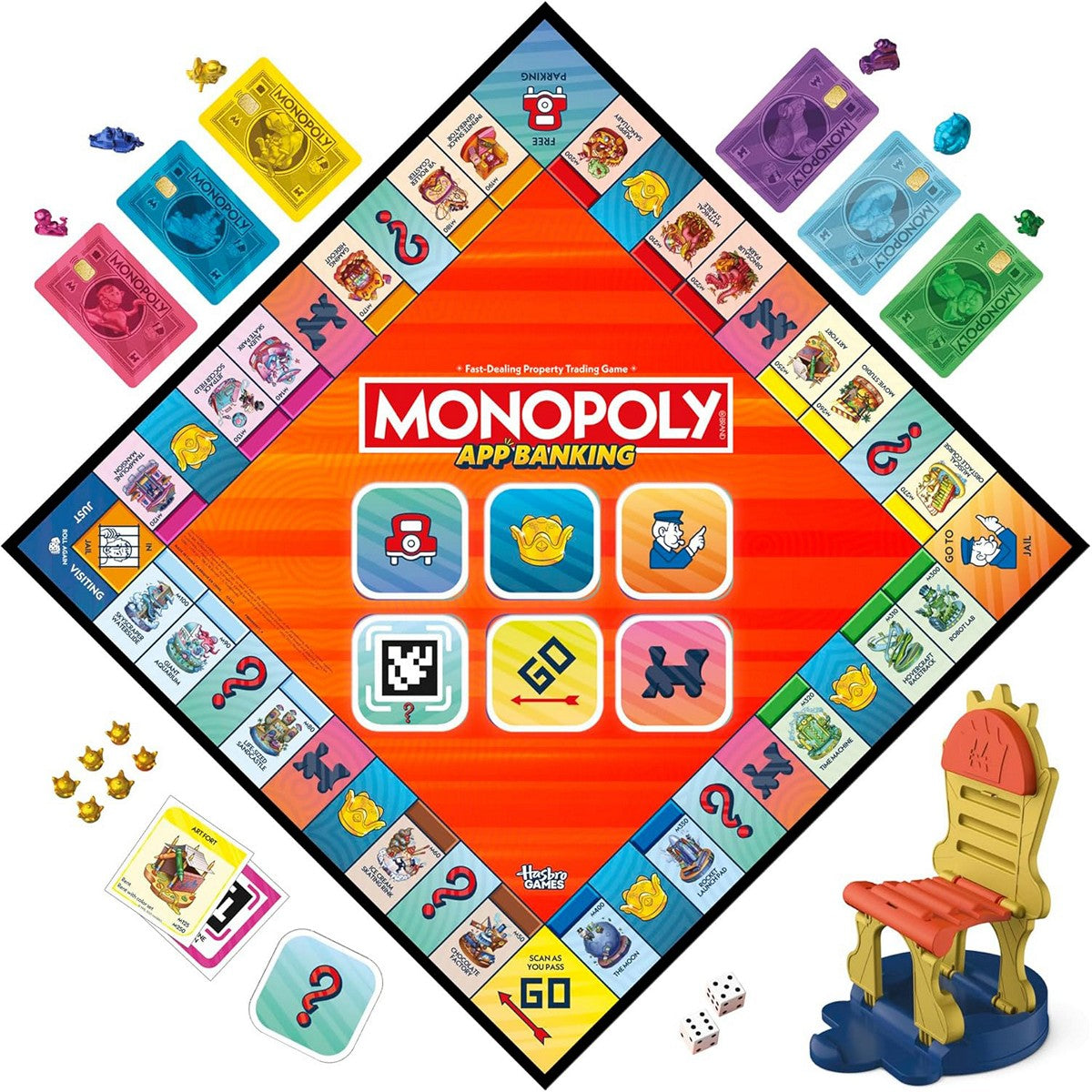 Hasbro Board Game G1424 Monopoly App Banking