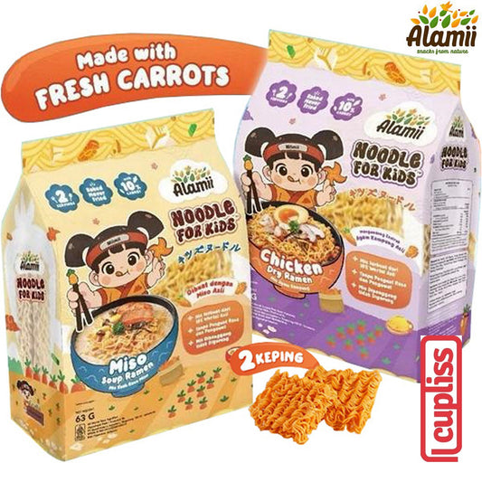 Alamii Noodle Ramen Mie Sehat Anak For Kids Miso Soup Chicken Dry