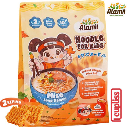 Alamii Noodle Ramen Mie Sehat Anak For Kids Miso Soup Chicken Dry