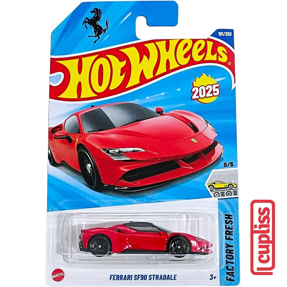 Hot Wheels HW Basic HYW34 Ferrari SF90 Stradale Merah Red Mattel Hotwheels