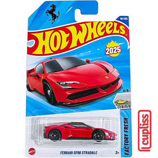 Hot Wheels HW Basic HYW34 Ferrari SF90 Stradale Merah Red Mattel Hotwheels