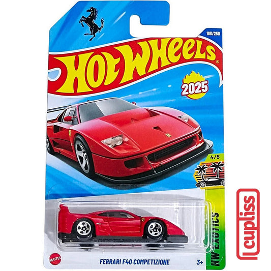 Hot Wheels HW Basic HYW59 Ferrari F40 Competizione Merah Red Mattel Hotwheels