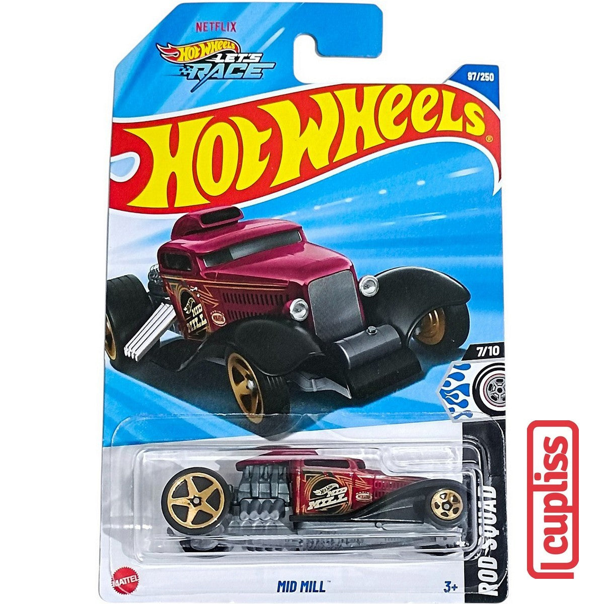 Hot Wheels HW Basic HYX39 Mid Mill Lets Race Netflix Mattel Hotwheels