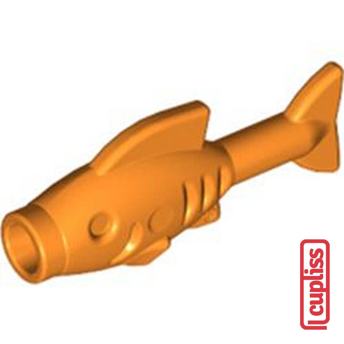 x1 LEGO Parts Animal 4623481 Fish with Knob Bright Orange 64648