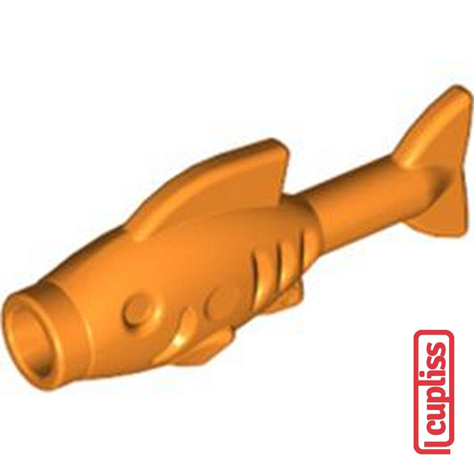 x1 LEGO Parts Animal 4623481 Fish with Knob Bright Orange 64648