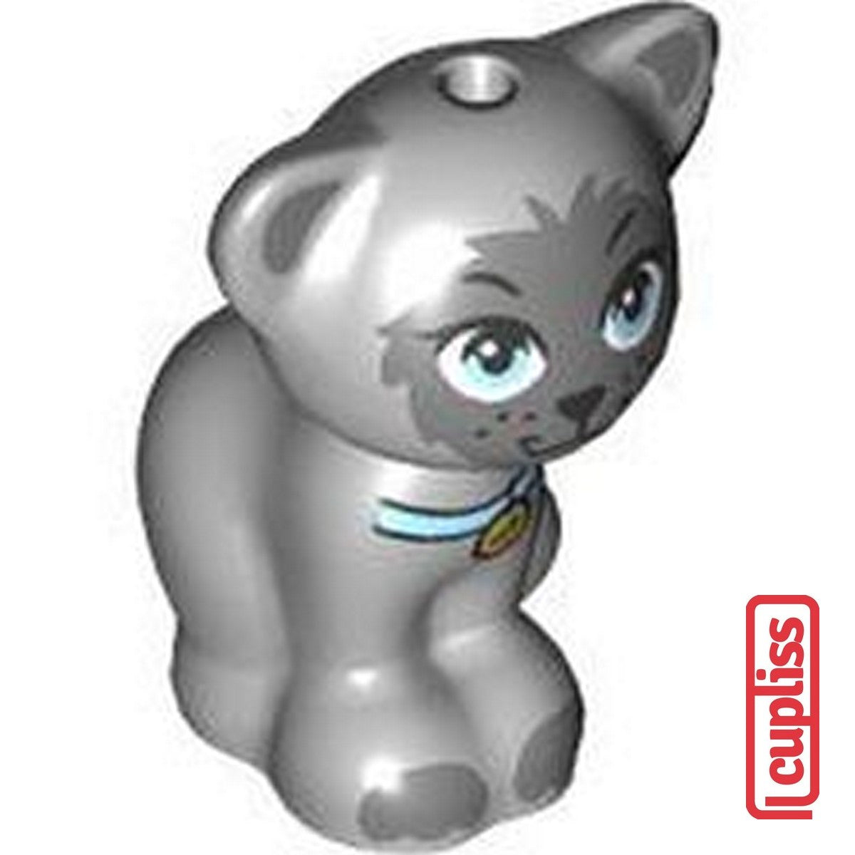 x1 LEGO Parts Animal 6416450 Cat with 1.5 Hole no 30 Medium Stone Grey 101115