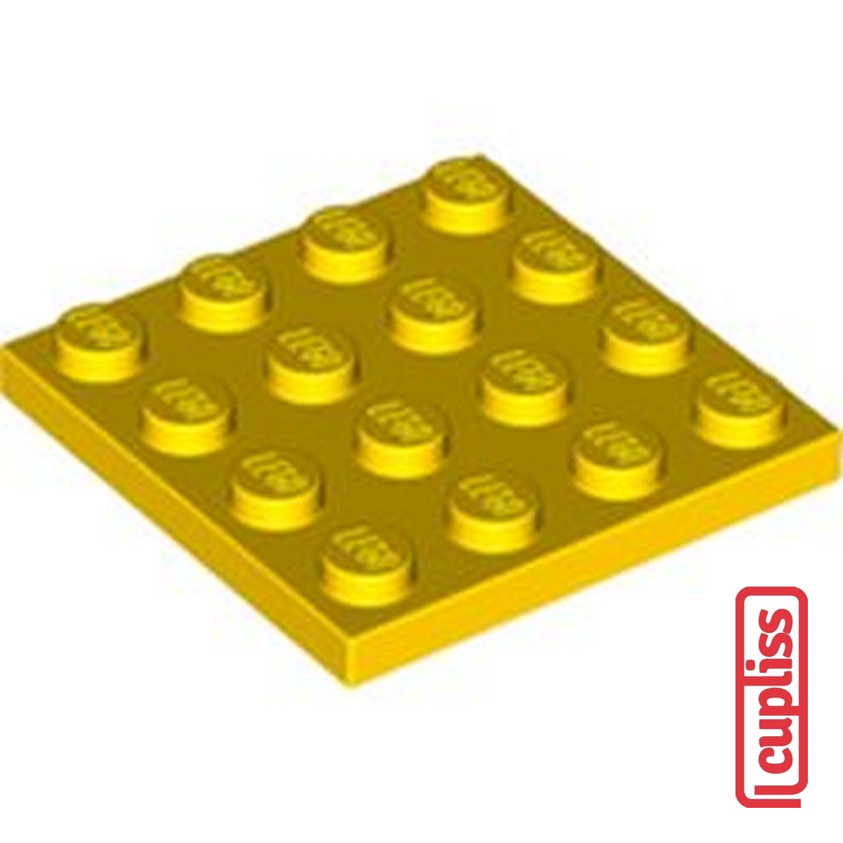 x1 LEGO Parts 4243817 Plate 4x4 Bright Yellow 3031