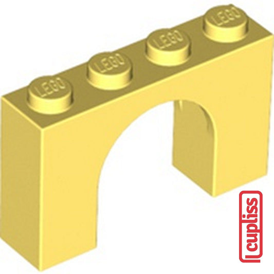 x1 LEGO Parts 6102580 Arch 1x4x2 Cool Yellow 6182