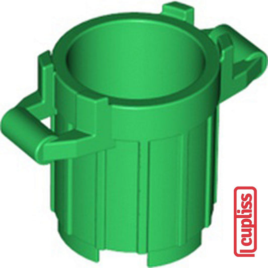 x1 LEGO Parts 6171069 Dustbin 2x2x2 Dark Green 28967