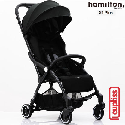 Hamilton Stroller Auto Foldable X1 Plus Matte Black Lightweight Lipat Otomatis