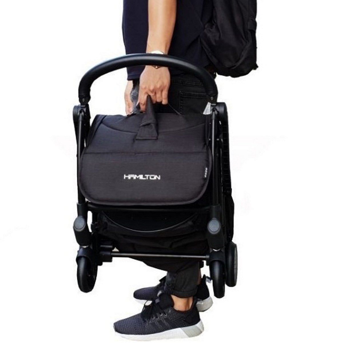 Hamilton Stroller Auto Foldable X1 Plus Matte Black Lightweight Lipat Otomatis