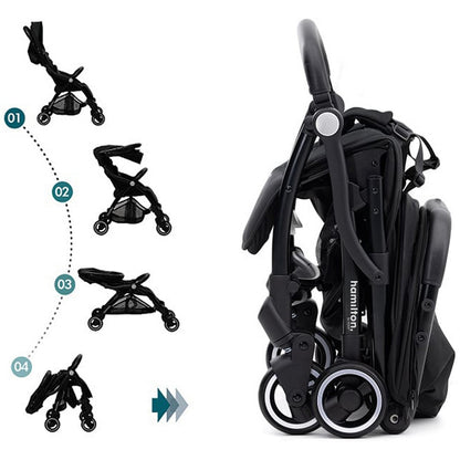 Hamilton Stroller Auto Foldable X1 Plus Matte Black Lightweight Lipat Otomatis