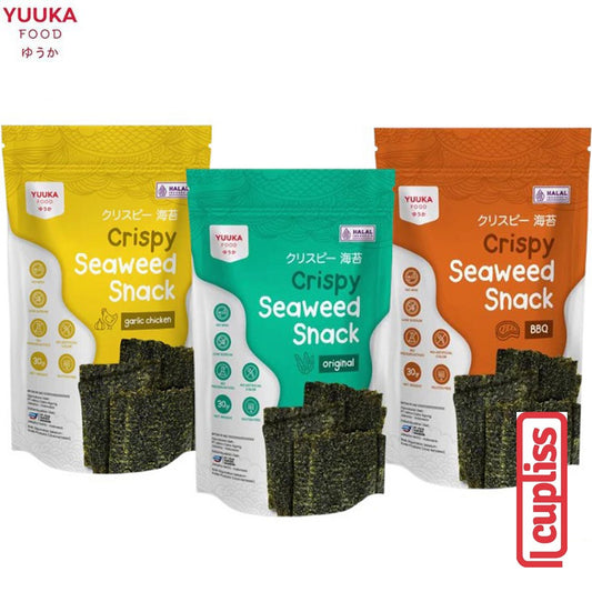 YUUKA FOOD Crispy Seaweed 20gr Nori Rumput Laut Krispi Kering Snack Camilan Anak MPASI