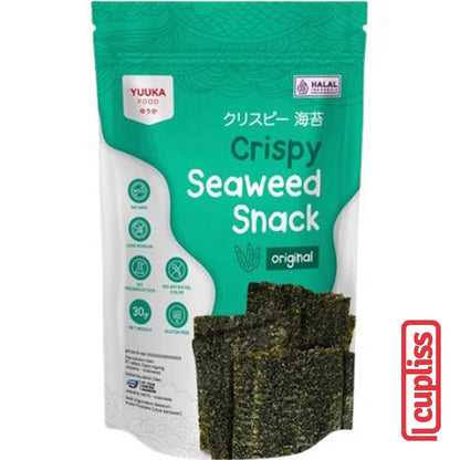 YUUKA FOOD Crispy Seaweed 20gr Nori Rumput Laut Krispi Kering Snack Camilan Anak MPASI