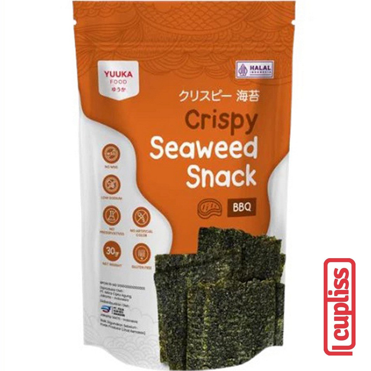 YUUKA FOOD Crispy Seaweed 20gr Nori Rumput Laut Krispi Kering Snack Camilan Anak MPASI