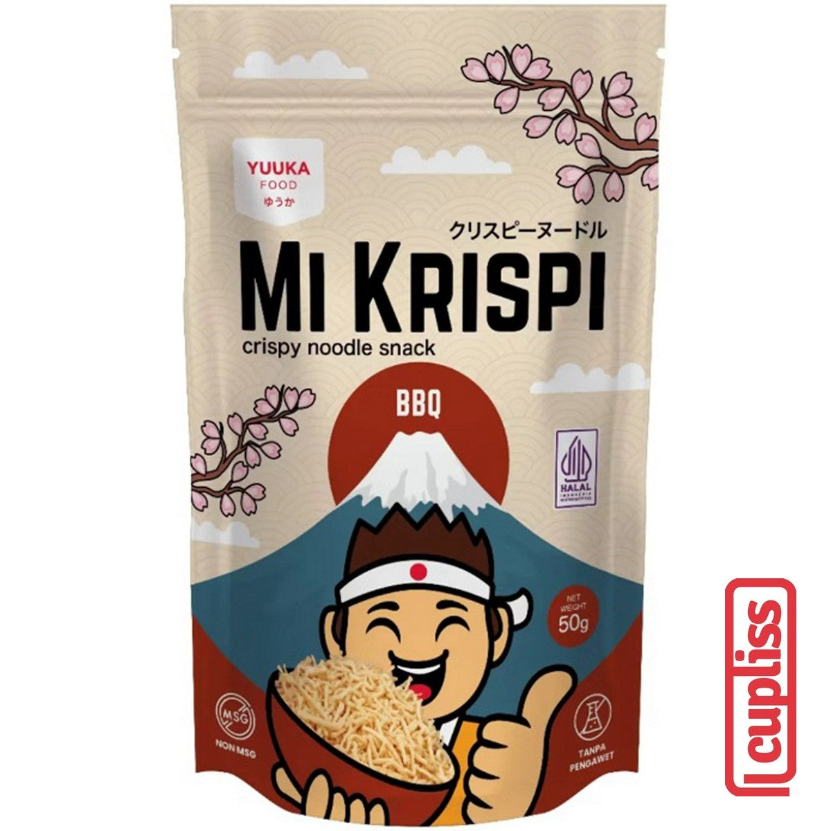 Yuuka Food Mi Krispi 50g Snack Anak Camilan Mie Noodle Kering