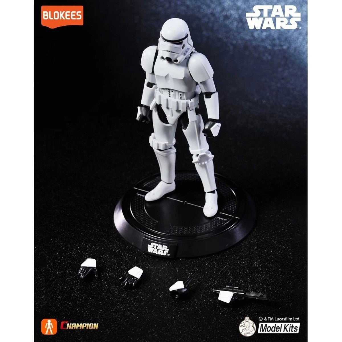 BLOKEES 75802 Figure Star Wars Champion Class CC02 Stormtrooper Evergreen Movie