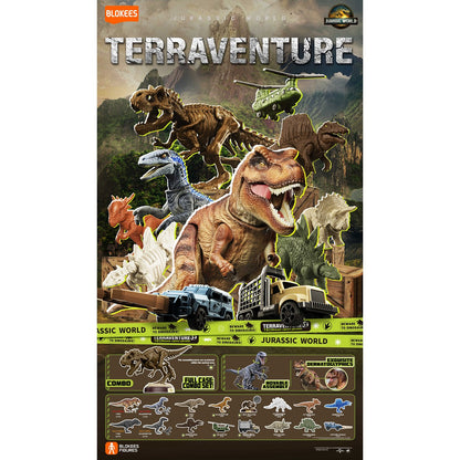 BLOKEES 75641 Figure Mini Jurassic TS-01 Terraventure Version 01 Dinosaur Capture Operation TS01