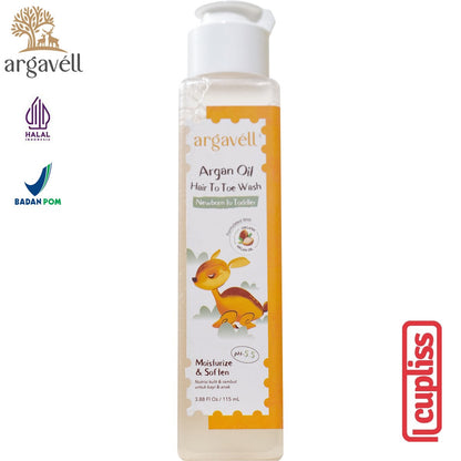 Argavell Argan Oil Hair to Toe Wash Kids Anak Bayi 115ml