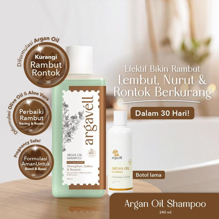 Argavell Dewasa Argan Oil Shampoo Minyak Shampo Aloe Vera Olive Oil