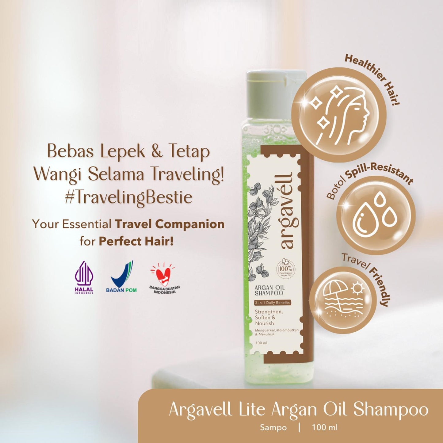 Argavell Dewasa Argan Oil Shampoo Minyak Shampo Aloe Vera Olive Oil