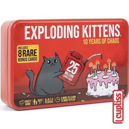 Exploding Kitten 10th Anniversary Years of Chaos Party Game Board Game Original Hobi Indonesia