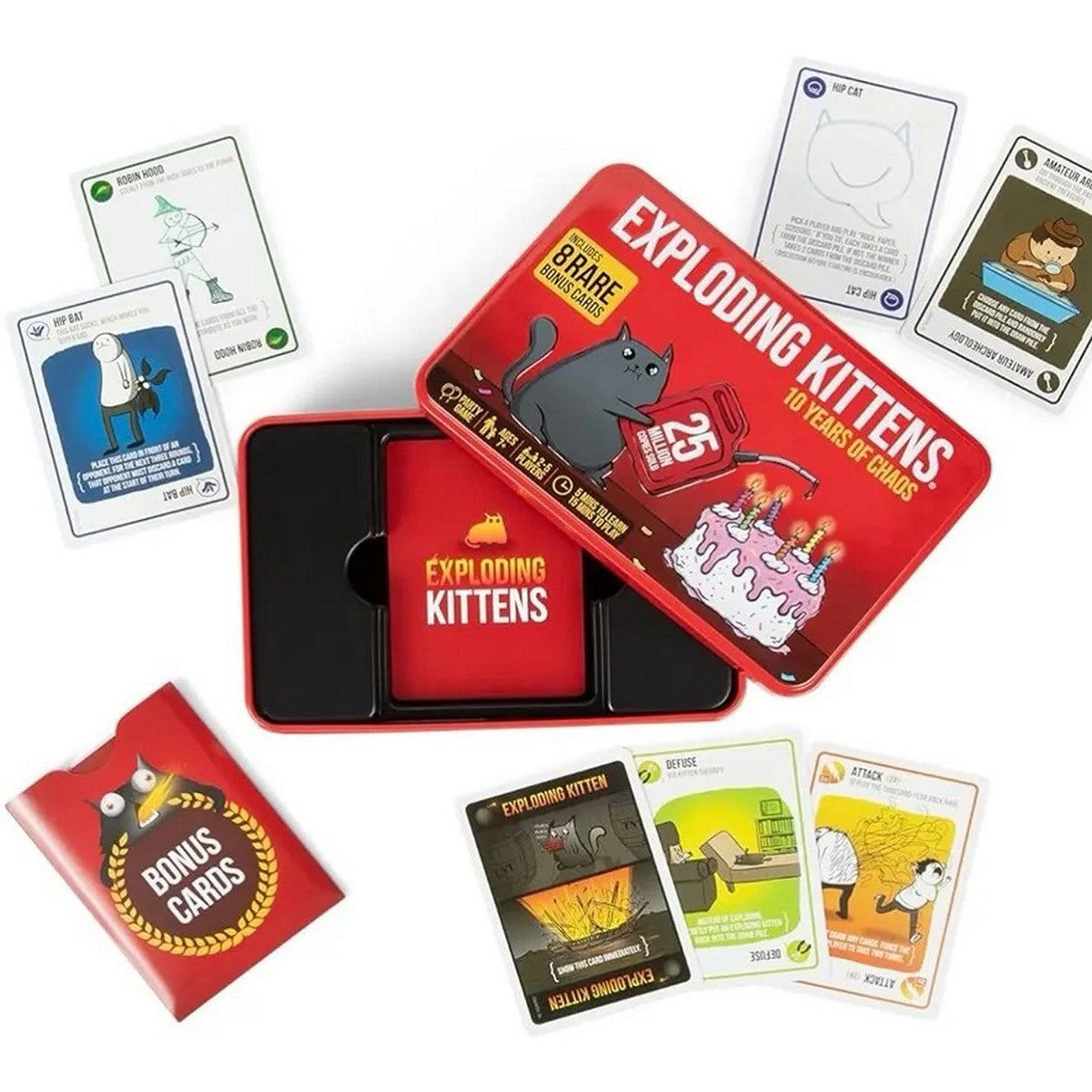 Exploding Kitten 10th Anniversary Years of Chaos Party Game Board Game Original Hobi Indonesia