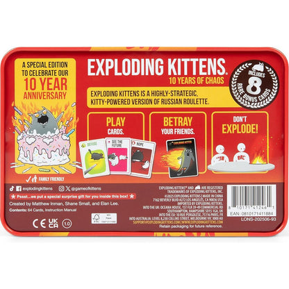 Exploding Kitten 10th Anniversary Years of Chaos Party Game Board Game Original Hobi Indonesia