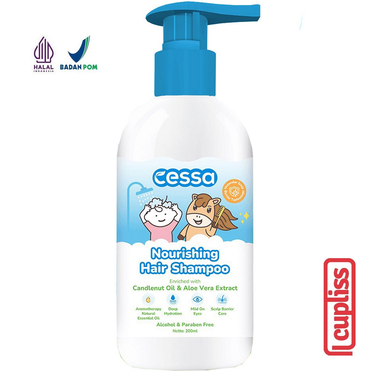 Cessa Baby Nourishing Hair Shampoo 200ml Shampo Rambut Tumbuh Bayi Anak