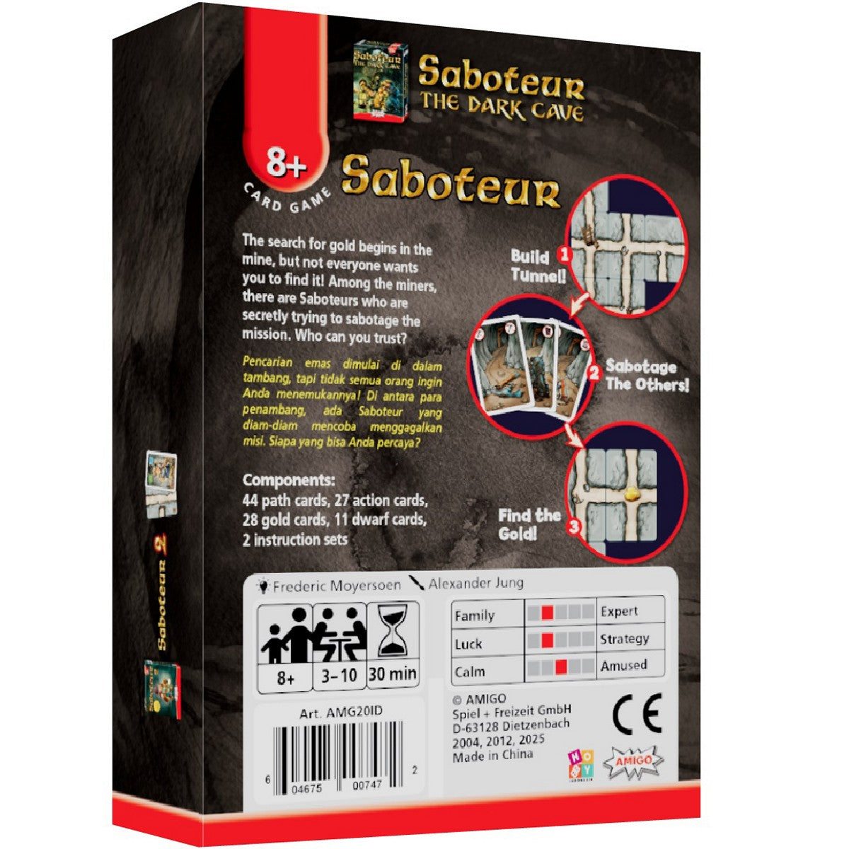 Saboteur 2nd Edition Board Game Amigo Original Card Kartu Mainan Keluarga