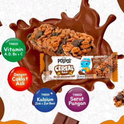 PoiPoi Cereal Bar Rasa Cokelat 15g Coklat Cemilan Anak Healthy Snack