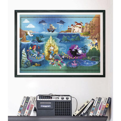 Clementoni 39664 Disney The Little Mermaid Story Maps - 1000 pcs Puzzle 2D Panorama