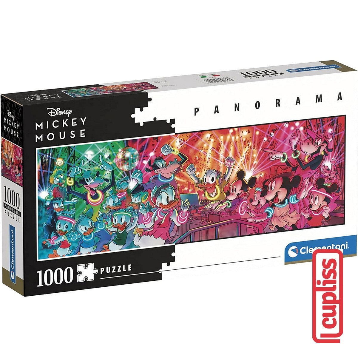Clementoni 39660 Disney Mickey Mouse Classic Disco - 1000 pcs Puzzle 2D Panorama