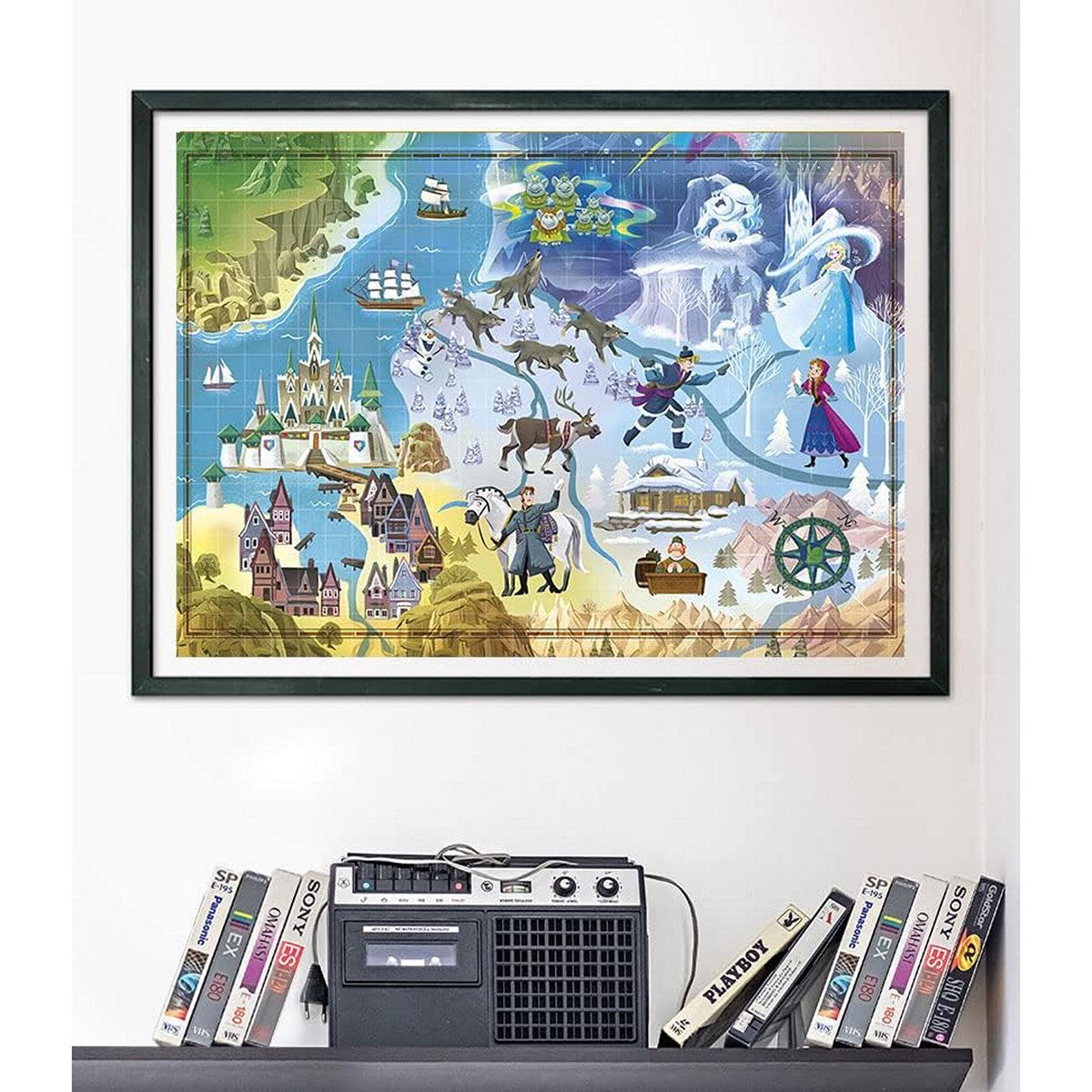 Clementoni 39666 Disney Frozen Story Maps - 1000 pcs Puzzle 2D Panorama