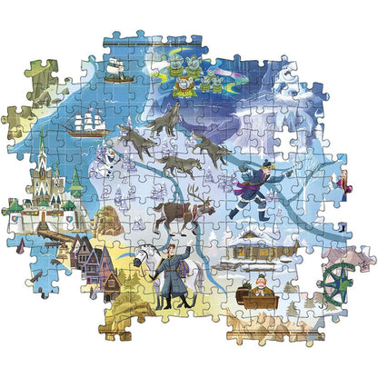 Clementoni 39666 Disney Frozen Story Maps - 1000 pcs Puzzle 2D Panorama