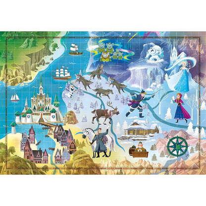 Clementoni 39666 Disney Frozen Story Maps - 1000 pcs Puzzle 2D Panorama