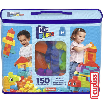 150 pcs Mega Bloks HHM96 Bigger Building Bag 150pcs Fisher Price